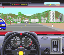Test Drive II - The Duel — обложка Sega Mega Drive