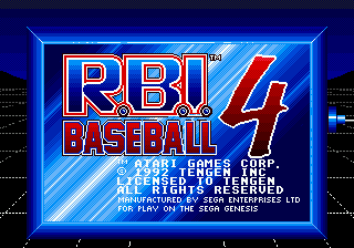 RBI Baseball 4 — скриншот Sega Mega Drive