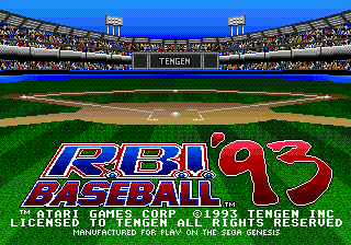 RBI Baseball 93 — скриншот Sega Mega Drive
