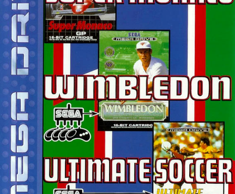 Sega Sports 1 (Wimbledon, Ult.Soccer, Super Monaco) — обложка Sega Mega Drive
