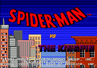 Spider-Man vs The Kingpin — скриншот Sega Mega Drive