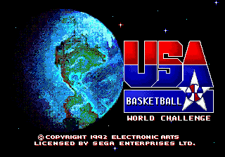 Team USA Basketball — скриншот Sega Mega Drive