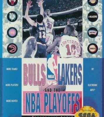 Bulls vs Lakers and the NBA Playoffs — обложка Sega Mega Drive