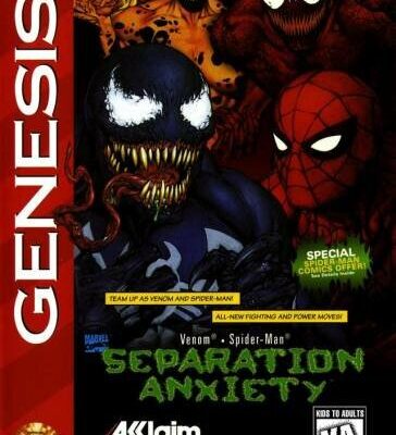 Spider-Man and Venom - Separation Anxiety + русская версия — обложка Sega Mega Drive